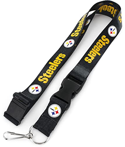 NFL Pittsburgh Steelers Team Lanyard, Black