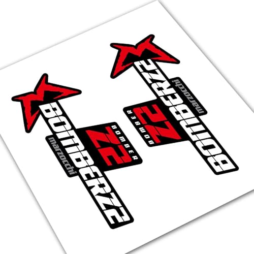 For Marzocchi Bomber Z2 2020 Bike Bicycle Cycling Protective Fork Suspension Sticker Decal Vinyl Laminated Adhesive (Red)