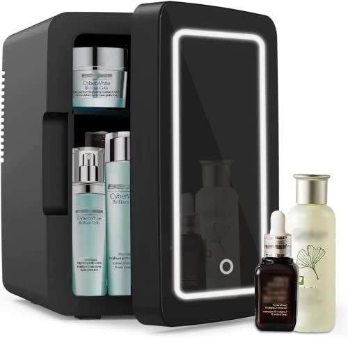 PERSONAL CHILLER 6.2L Mini Skincare Fridge Warm or Cooler, Portable LED Fridge for Makeup, Skincare, Snacks, & More