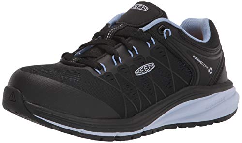 KEEN Utility Women's Vista Energy Low Height Composite Toe Industrial Work Shoes, Hydrangea/Black, 7.5