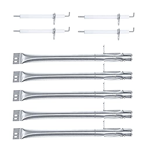 Hisencn Grill Burner Tube Replacement for Brinkmann 810-2511-S, 810-2512-S, 810-3660-S, 810-4220-S,  810-4535-S and more Gas Grill Models, 15 5/16 inch Stainless Steel Burner Pipe