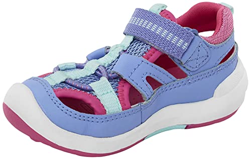 Stride Rite Girls SRT Wade Sport Sandal, Periwinkle, 8 Toddler