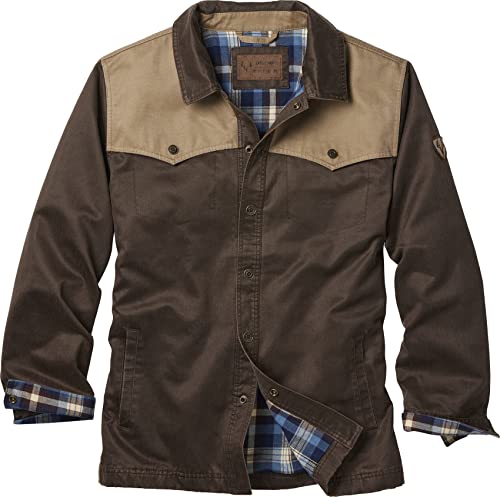 Legendary Whitetails Men's Stockyards Lonestar Waxed Canvas Shirt Jacket, Tobacco, XX-Large