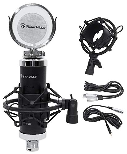 Rockville PC Gaming Streaming Twitch Bundle w/RCM03 Microphone+Headphones+Tripod