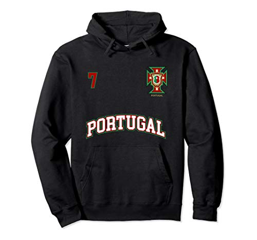 Portugal Hoodie Number 7 Soccer Team Sports Portuguese Flag