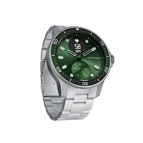 Withings ScanWatch Horizon - Hybrid Smartwatch & Activity Tracker with Connected GPS, Heart Rate Monitor, Sleep Monitor, Smart Notifications, Water Resistant with 30-day Battery Life, Android & iOS