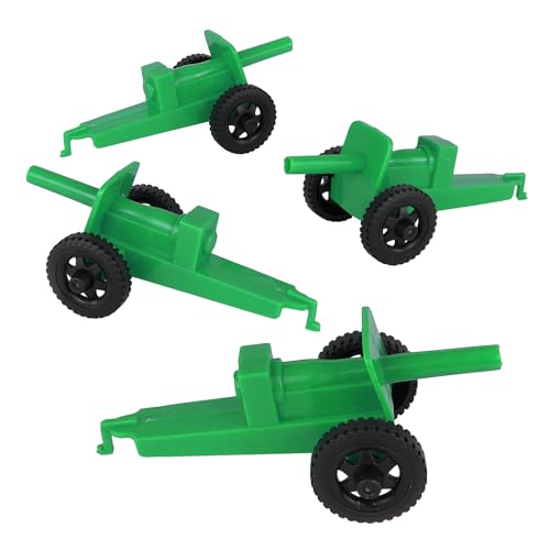 TimMee M3 Artillery - Green 4pc Plastic Army Men Cannon Playset - Made in USA