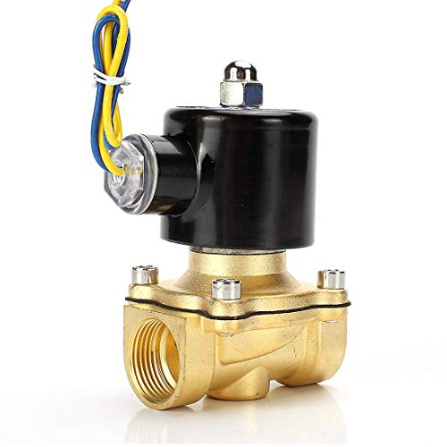 Beduan Brass Electric Solenoid Valve, 1/2' 12V Air Valve Normally Colsed for Water Air Gas Fuel Oil