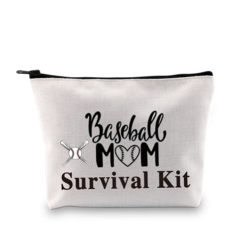 PXTIDY Baseball Mom Survival Kit Baseball Mom Gift Mom Life Baseball Makeup Bag Softball Mom Baseball Game Day Gift(Baseball Mom)