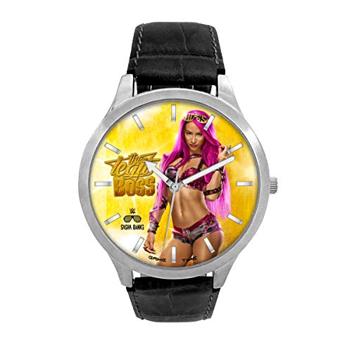 Game Time WWE Sasha Banks Watch – Pioneer Series – Black Leather Band