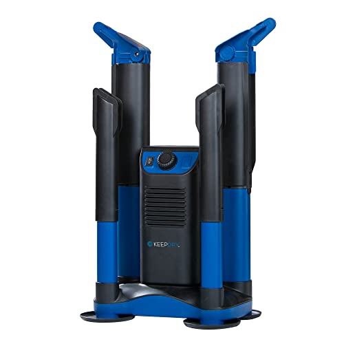 KEEPDRY Forced Heat Boot Dryer - Heavy Duty Shoe Dryer with Heat Switch & Timer - Quickly Dry Garments - Collapsible Drying Tubes