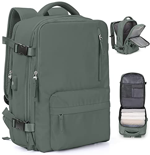 VGCUB Carry on Backpack,Large Travel Backpack for Women Men Airline Approved Gym Backpack Business Laptop Daypack,Olive Green