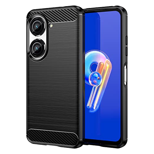 EVUNNBC for Zenfone 9 Case, ASUS Zenfone 9 Case, Zenfone 10 Case Flexible TPU Shock-Absorption Military Grade Drop Protection Slim Fit Phone Cover for ASUS Zenfone 9 Zenfone 10 (Black)