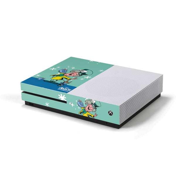 Skinit Decal Gaming Skin Compatible with Xbox One S Console - Officially Licensed Disney Alice in Wonderland Mad Hatter Tea Party Design
