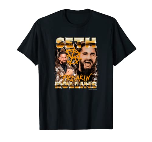 WWE Seth 'Freakin' Rollins Shiny Golden Portrait T-Shirt