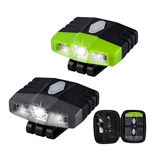 Ultra Bright Mini Hands Free Cree LED Clip on Cap Light - Rechargeable Waterproof Hat Light Flashlight Headlamp for Fishing Camping Hand Work Baseball Caps
