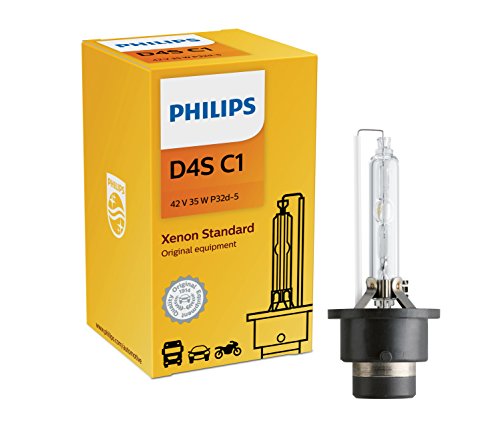 Philips D4S Standard Authentic Xenon HID Headlight Bulb, 1 Pack