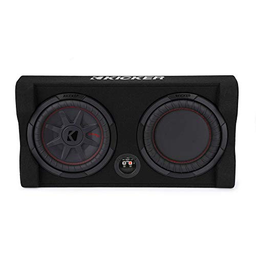 KICKER 48TRTP102 TRTP 10-inch Thin Down Firing Subwoofer and Passive Radiator Enclosure, 2-Ohm