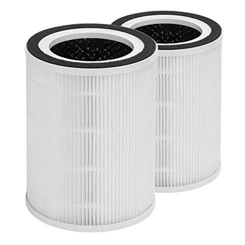 Breabetter 2-Pack KILO True HEPA Replacement Filter Compatible with Afloia Air Purifier KILO and KILO PRO, MIRO and MIRO PRO, and MORENTO Air Purifier Kilo/MR-Kilo also compatible with CUCKOO CAC-I0510FW, 360°3-Stage Filtration
