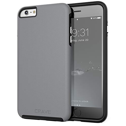 Crave iPhone 6S Plus Case, Dual Guard Protection Series Case for iPhone 6 6s (5.5 Inch) - Slate