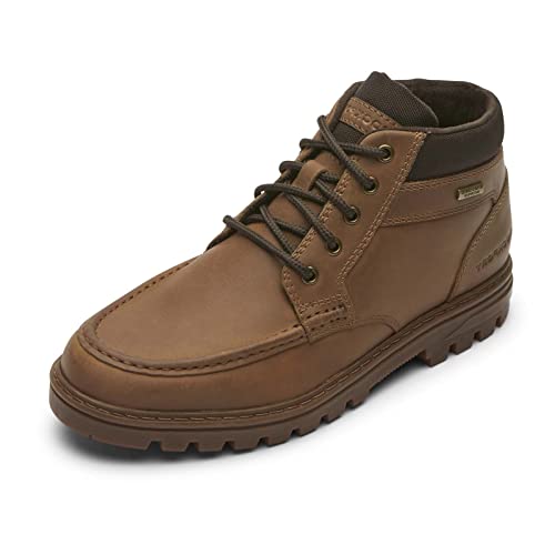 Rockport Men's Men's Weather Ready Moc Boot Ankle, Wheat Leather, 10.5