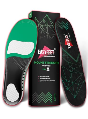 220+ lbs Plantar Fasciitis Strong Arch Support Insoles Inserts Men Women - Flat Feet Orthotic Insoles High Arch for Arch Pain - Work Boot Shoe Insole - Heavy Duty Support