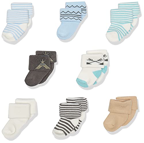 Touched by Nature Baby Organic Cotton Socks, Charcoal Teepee, 0-6 Months