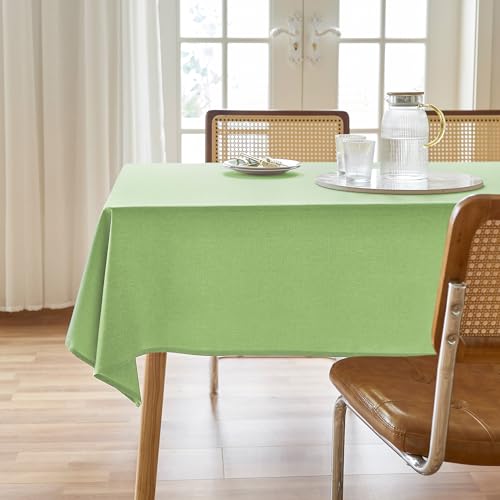 AUSSPVOCT Textured Tablecloth Rectangle 52x70 Water Resistant Spill-Proof Wipeable Table Cloth Wrinkle Free Fabric Dining Table Cover for Outdoor Christmas Holiday Parties Kitchen Tabletop Decoration