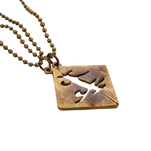 The Mortal Instruments Dark Bronze Parabatai Shadowhunter Rune Pendant Necklace Set of 2