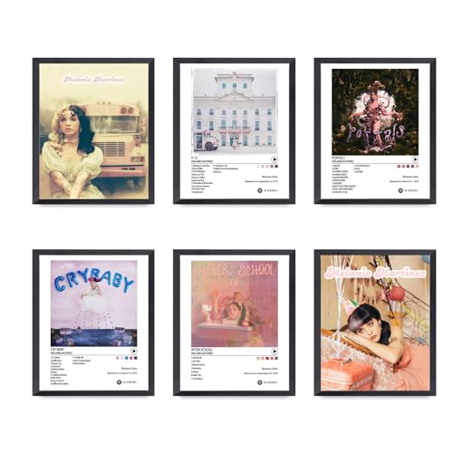 OTE URHE Melanie Poster Martinez Music Album Cover Posters Art Prints for Teens Boys Girls Bedroom (Set of 6,8x10inch,Unframed)
