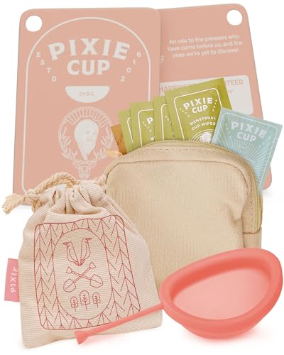 Pixie Soft Menstrual Disc - Ranked 1 for Most Soft Reusable Period Disc - Removable Stem - Wear for 12 Hours - Medical-Grade Silicone - Tampon, Pad, & Cup Alternative - Capacity of 6 Tampons