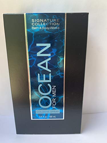 Bath and Body Works 3.4 Ounce Ocean Cologne Spray For Men Original Rectangle Box