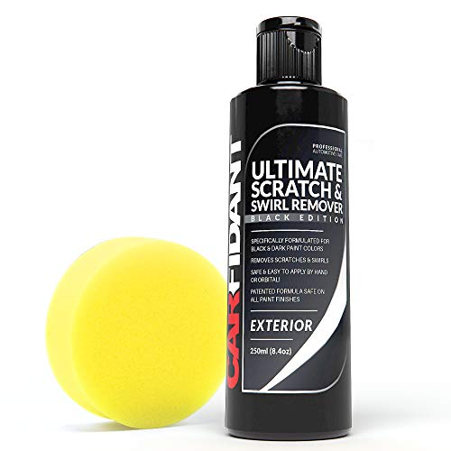 Carfidant Black Car Scratch Remover - Ultimate and Swirl for Dark Paints- Solvent & Paint Restorer Repair Scratches, Water Spots! Polish Buffer Kit