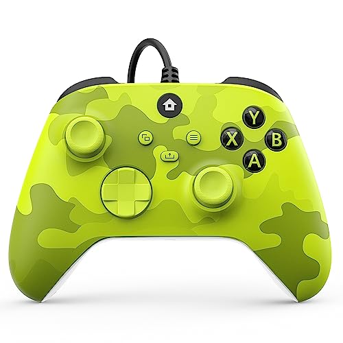 XUANMEIKE Wired Controller for Xbox Series X|S, Game Controller, Gamepad, Compatible with Xbox One, Xbox Series X/S, Windows 7/8/10/11 (Camo Electric Volt)