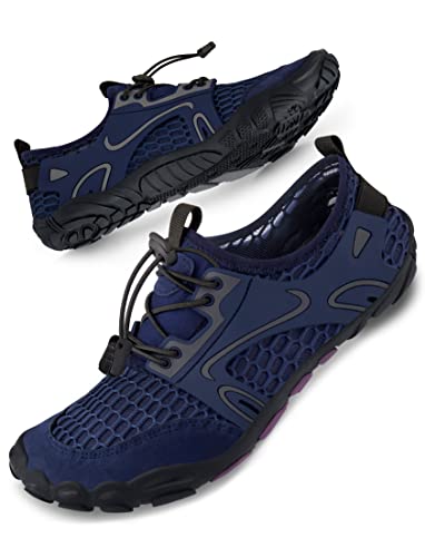 SEEKWAY Water Shoes Quick-Dry Barefoot Sports Aqua Beach Pool Swimming River Lake Hiking Kayaking Surfing Men Women 423-Blue SP001