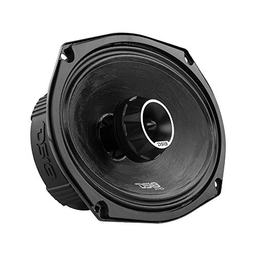 DS18 PRO-ZT69 6x9-Inch 2 Way Pro Audio Midrange Speakers with Built-in Bullet Tweeter 4-Ohms 550W Max 275W RMS Water Resistant - Black Metal Mesh Grill Included (1speaker)
