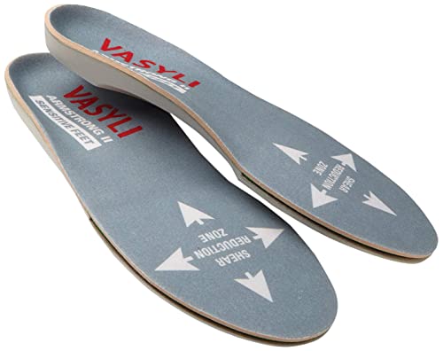 Vasyli+Armstrong II Sensitive Feet Orthotic, Large, Plantar Sensitivity, Reduces Shear Forces, Diabetic Insoles, Wider Forefoot Profile, Shock-Absorbing, Heat Moldable, Reduces Forefoot Thickness