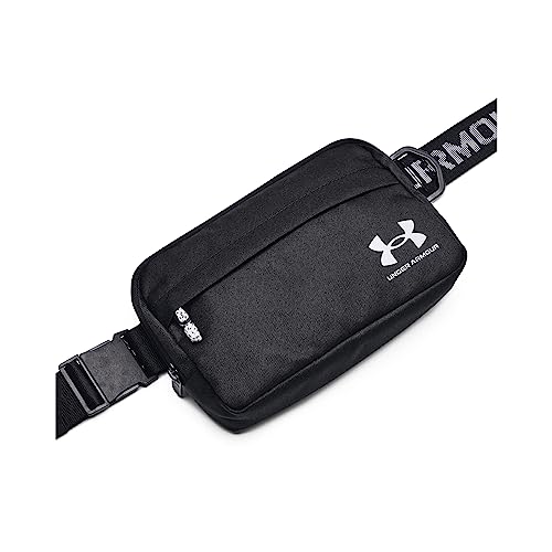 Under Armour Unisex-Adult Loudon Crossbody Waist Bag , (001) Black / Black / White , One Size Fits Most