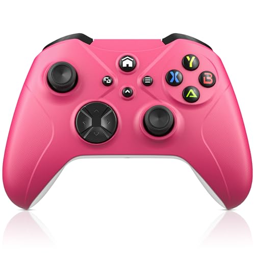 Gamrombo Wireless Controller Replacment for Xbox Controller,Compatible with Xbox One,Xbox Series X/S,Xbox One S/X,Mac/PC/Steam with Turbo/Macro Function Deep Pink[Need to Upgrade]
