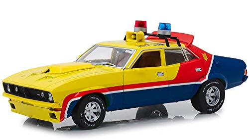 Greenlight 1:18 First of The V8 Interceptors (1979) - 1974 Ford Falcon XB 4-Door Sedan M.F.P. - Yellow 13574