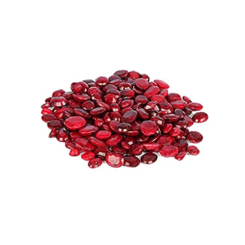 GEMHUB Approx 100 Ct./7 Pcs Ring Size Gorgeous African Pigeon Blood Red Ruby Loose Gemstones Lot Ruby July Birthstone