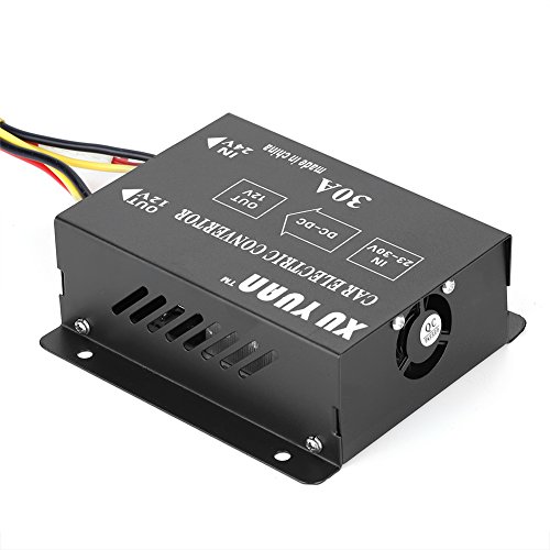 reductor iso 24v 12v-Acouto Car Truck DC 24V to 12V Power Converter Electric Inverter Voltage Reducer Step-Down Transformer(24V to 12v/30A/360w)