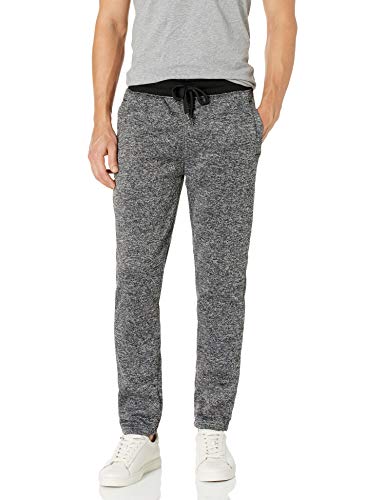 Southpole Men's Fleece Jogger, Marled Black, Medium