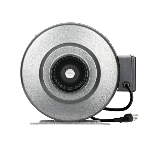 iPower 4 Inch 190 CFM Inline Duct Fan HVAC Exhaust Blower Air Circulation Vent for Hydroponics Grow Tents/Basements/Kitchens Ventilation