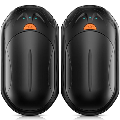 AI Hand Warmers Rechargeable 2 Pack,6000mh Rechargeable Hand Warmer,20Hrs Long Heating Electric Hand Warmer,Portable Pocket Heater,Pocket Size Reusable Hand Warmer, Gifts for Christmas,Camping,Hunting