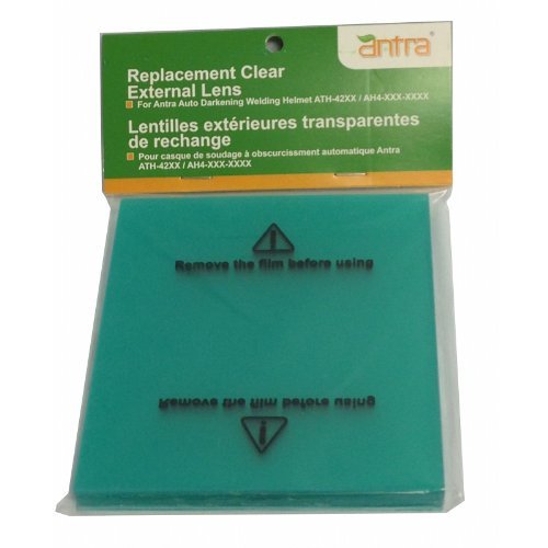 Antra Auto Darkening Welding Helmet 10 Outside Exterior Cover Lens AP4-XXX-9907 Fits AH4 or ATH-42XX, AH7-860, AH7-X90, AH7-X30P Series Welding Helmets
