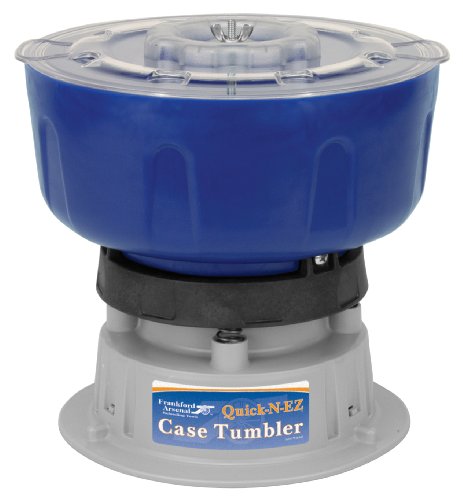 Frankford Arsenal Quick-N-EZ Vibratory Case Tumbler with Clear Viewing Lid and Durable Construction for Reloading, Cleaning and Dry Tumbling Brass Cases