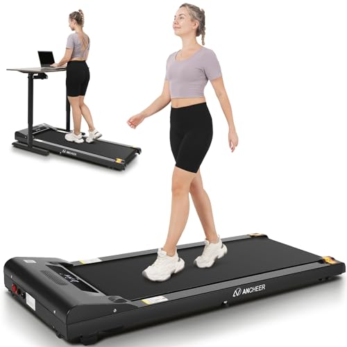 ANCHEER Walking Pad, Under Desk Treadmill with Remote Control, Treadmills for Home Office Gym, 300lbs Weight Capacity, Portable 2 in 1 Desk Treadmill, 2.5HP Jogging Running Machine, Installation-Free