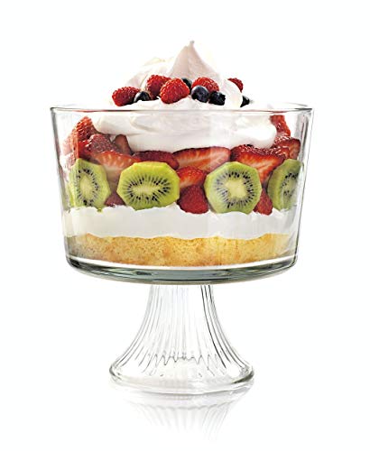 Anchor Hocking Monaco Glass Trifle Bowl, 104 oz