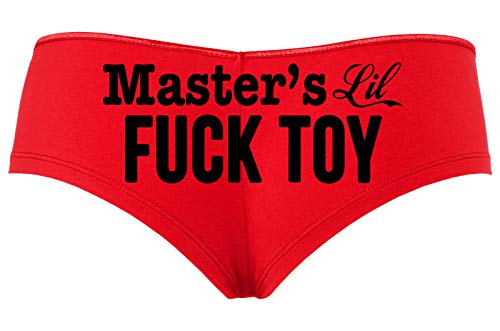 Knaughty Knickers Masters Little Fuck Toy Piece of Ass Slutty Red Boyshort